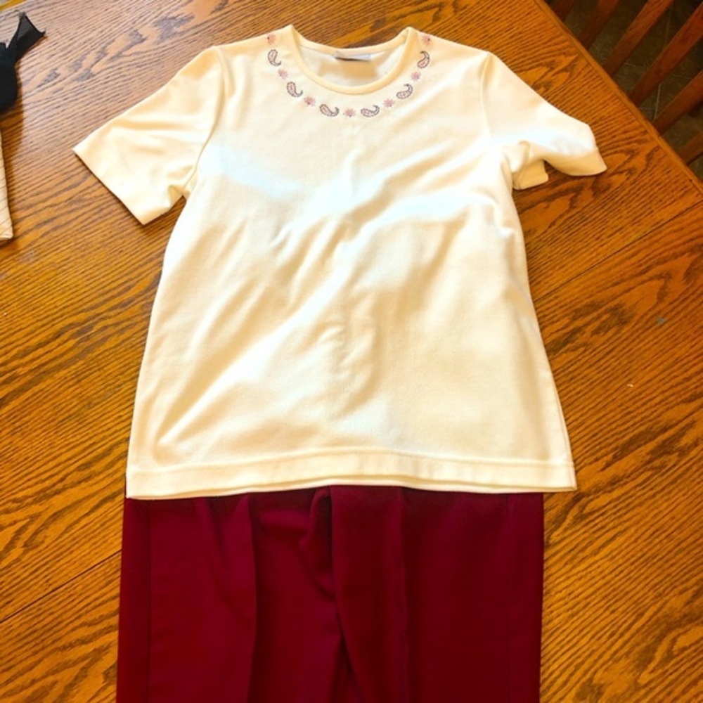 Vintage 1990s Jantzen Classic 2 Piece Pants Top Set